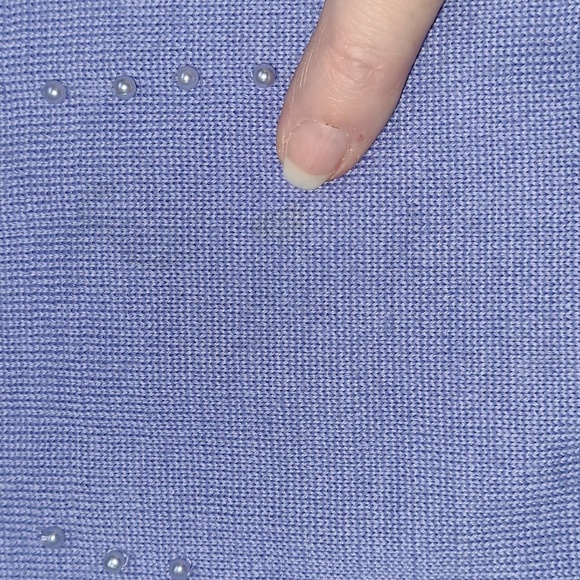 Alfred Dunner Women's Lavender Beaded Sweater Size Large - Picture 4 of 6